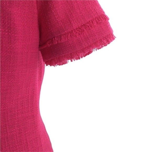 Karl Lagerfeld Paris Pink Tweed Eyelash Dress - Picture 6 of 12